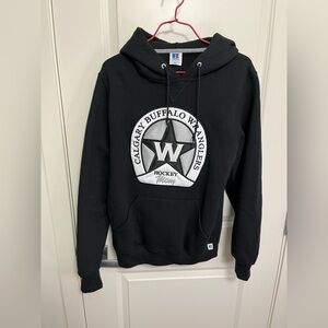 Russel Athletic Oversized Calgary Buffalo Wranglers Hockey Mom Hoodie in size S